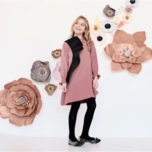 NWT Teela NYC Girl’s Half Moon Ruffle Dress in Mauve Size 12